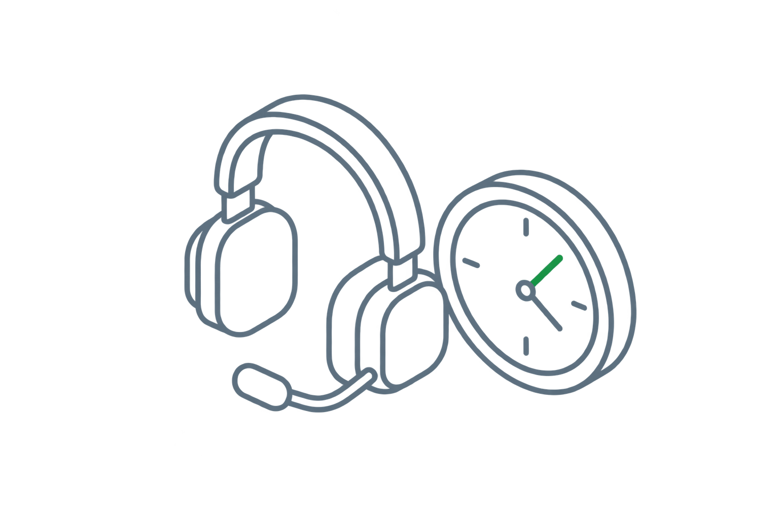 A support engineer with a headset